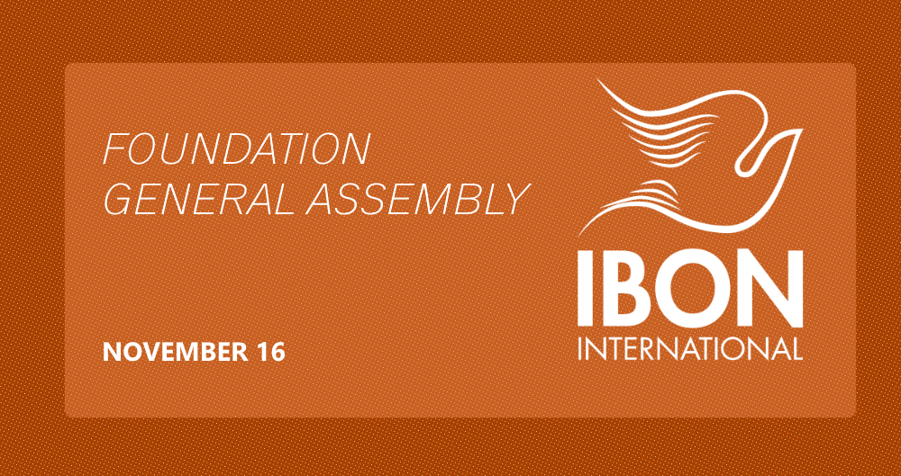 You are currently viewing IBON International Foundation: General Assembly